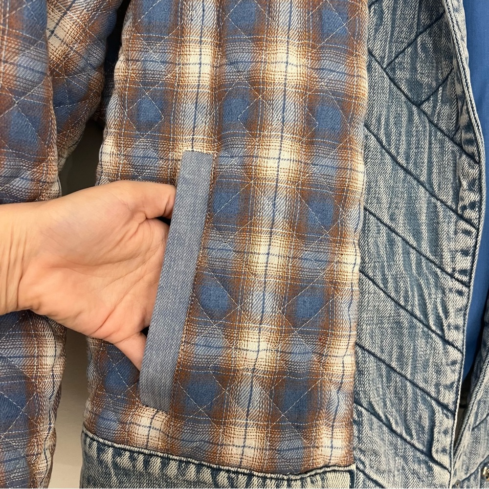 BLANKNYC Fall For You Plaid Quilted Kimono Jacket - Picture 8 of 10